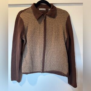 Kate Hill Chocolate Wool Blend Jacket